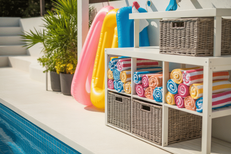 Pool Towel and Float Storage Solutions