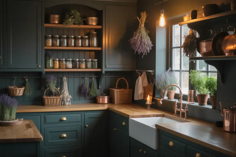 Dark Cottagecore Kitchen