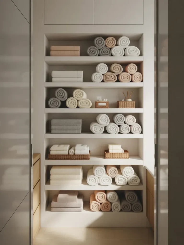 Rolled Towels for a Spa Look