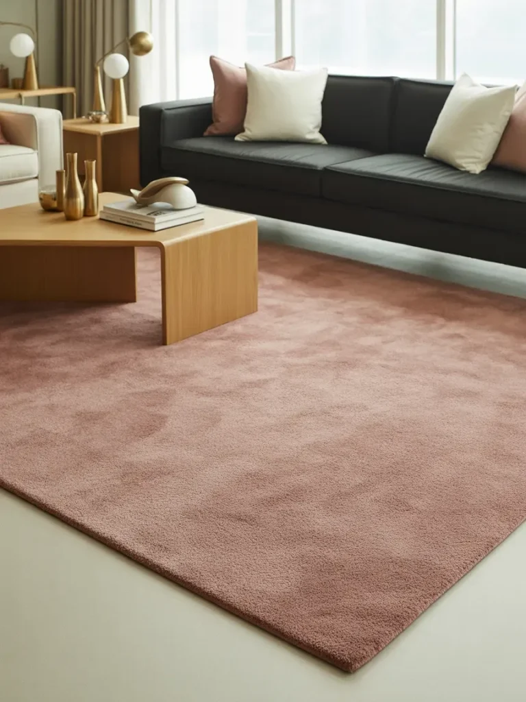Dusty Rose Rug for Modern Spaces
