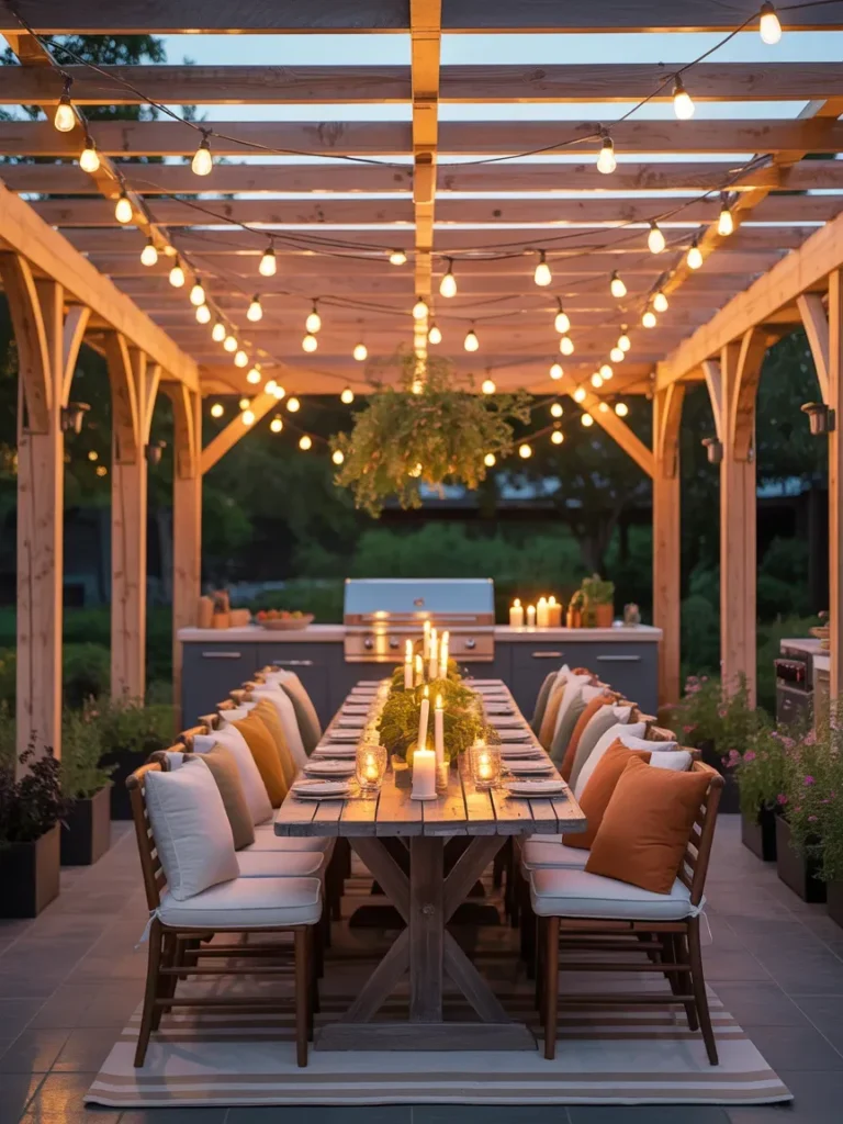  Create a Dining Space Under the Pergola