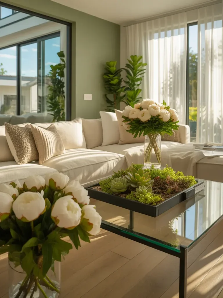 Add Fresh Greenery and Flowers