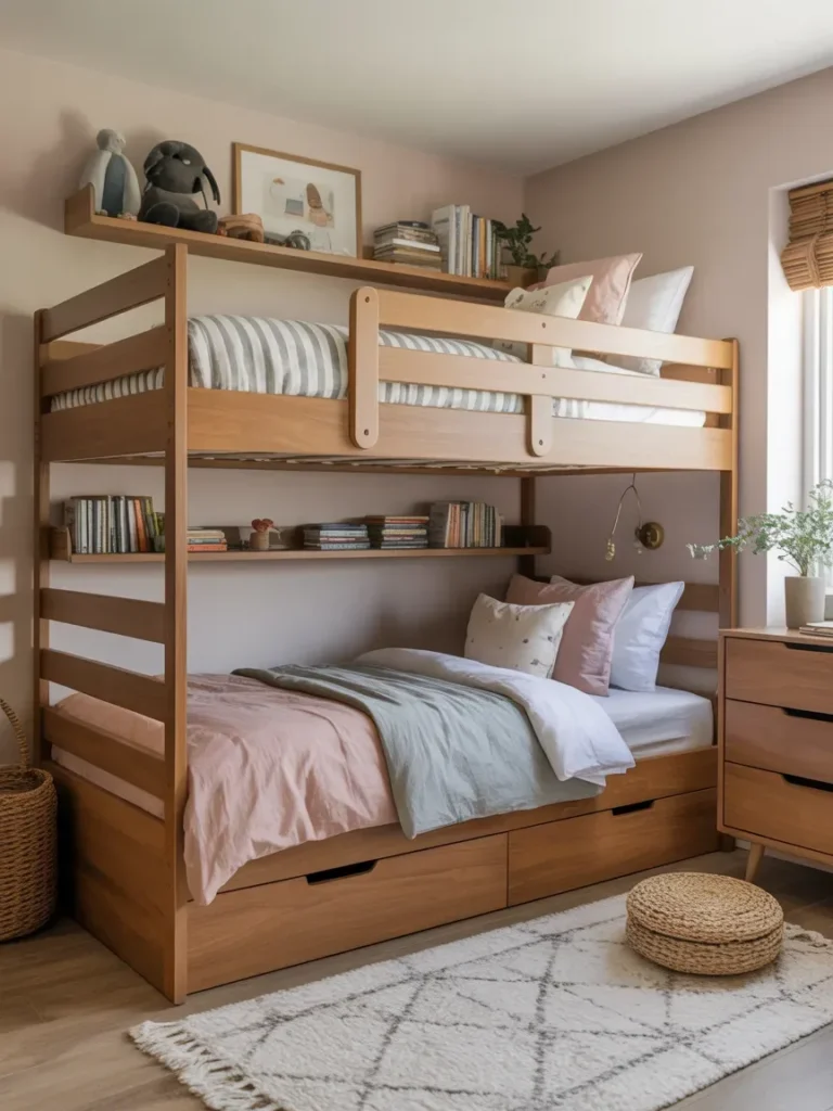  Bunk Bed with Storage Drawers
