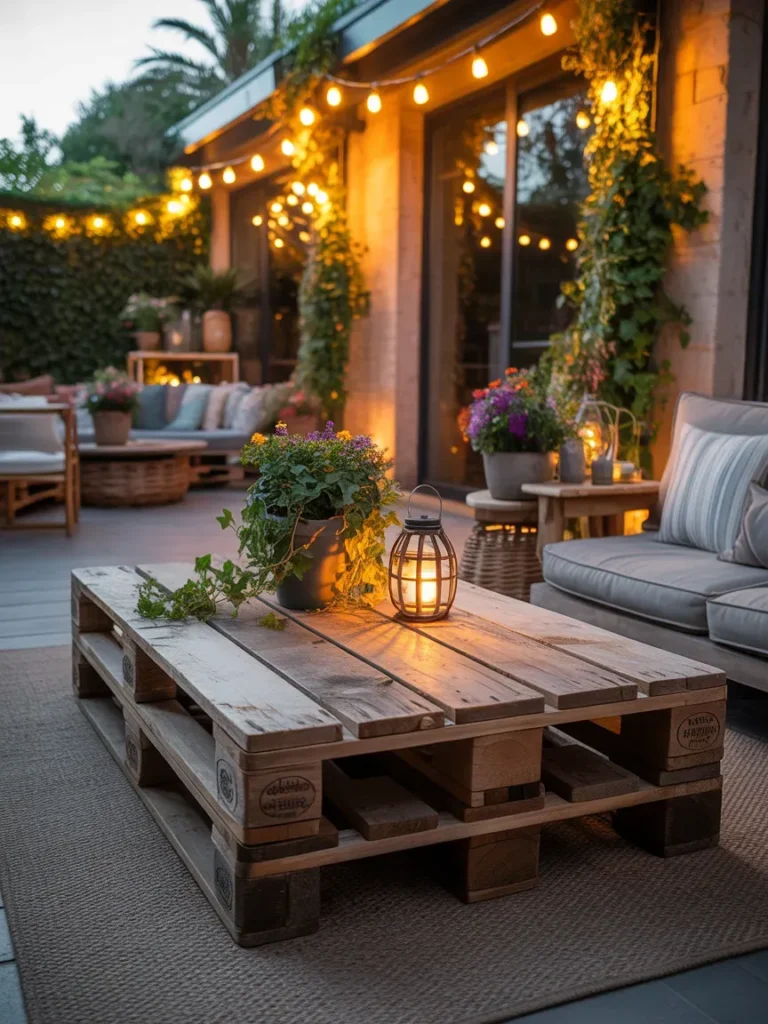 Outdoor Pallet Table for Patio Spaces