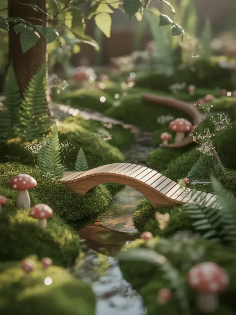 Fairy Garden with Mini Bridge