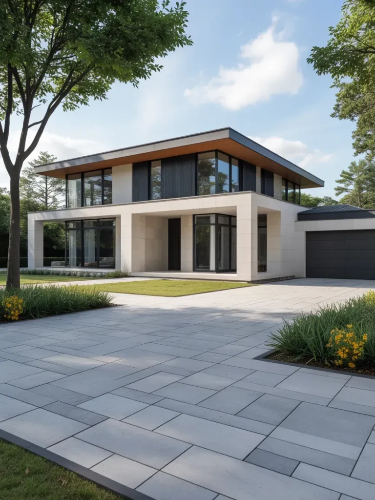  Large-Format Paver Driveway