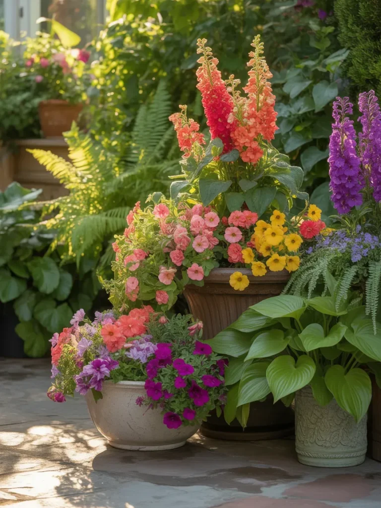 Colorful Flower Container Arrangement