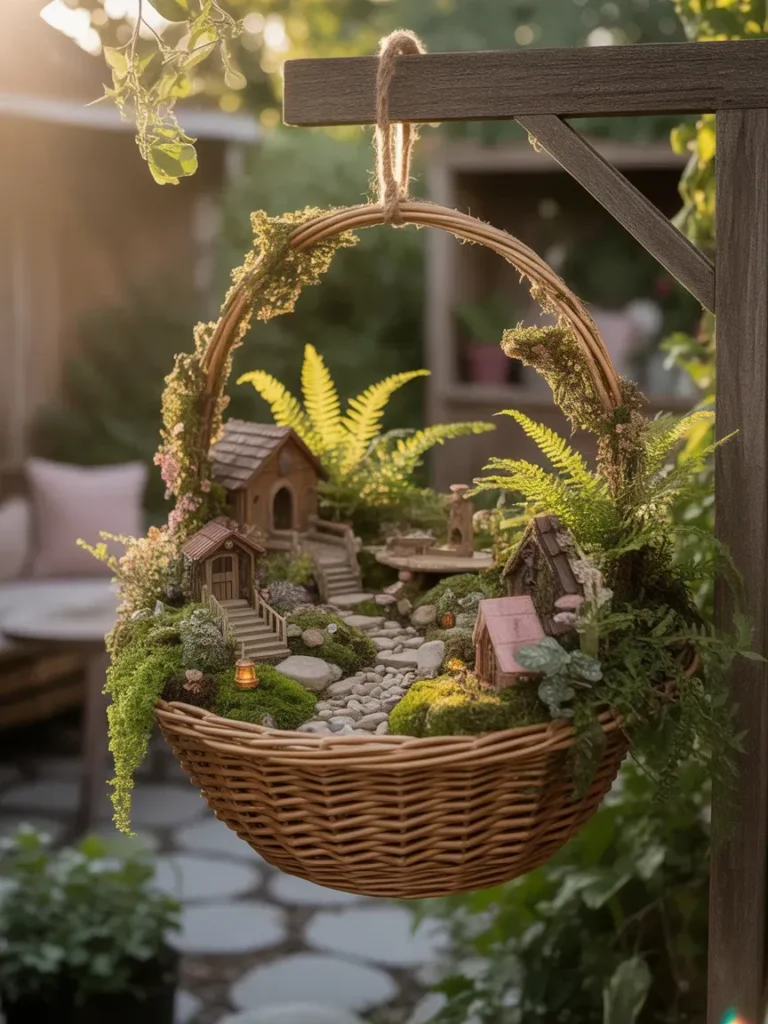 Hanging Fairy Garden Basket