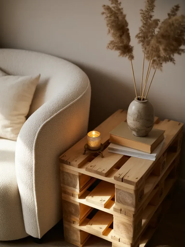  Pallet Side Table for Small Spaces