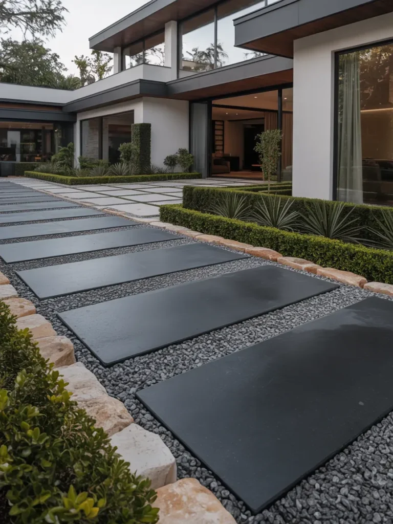 Mixed Material Driveway