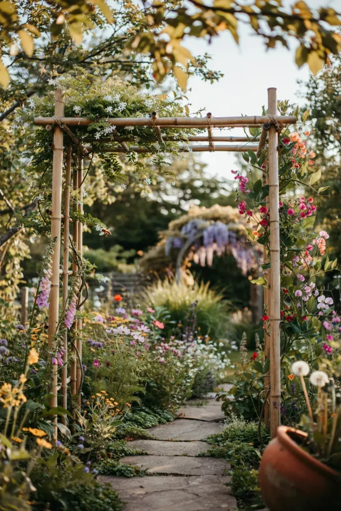 Rustic Bamboo Trellis