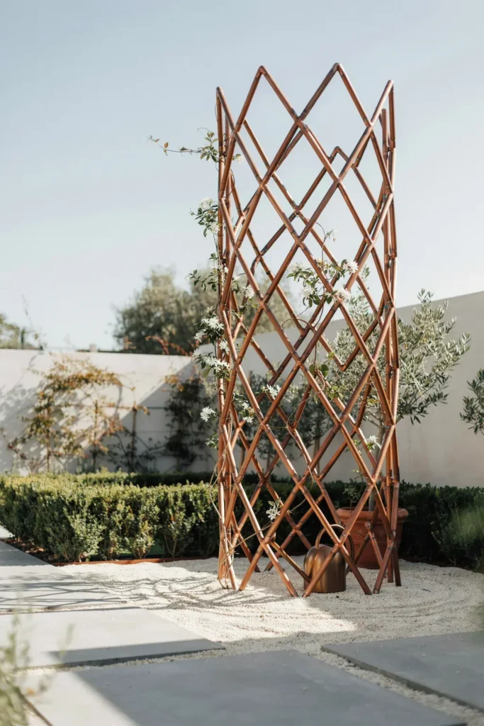 Copper Pipe Geometric Trellis