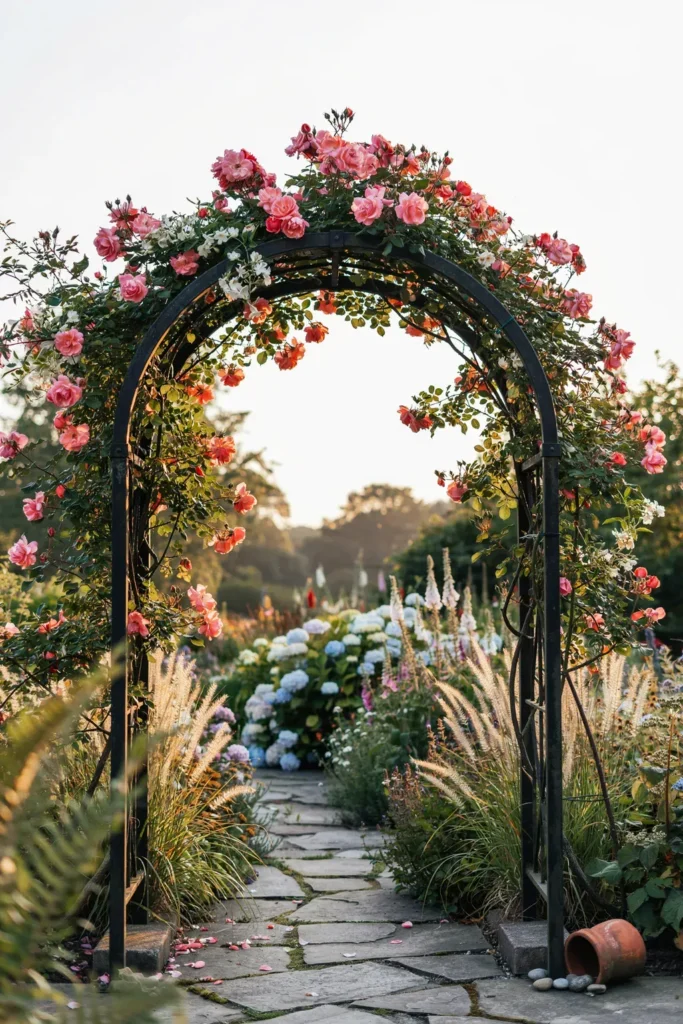Arched Metal Garden Trellis