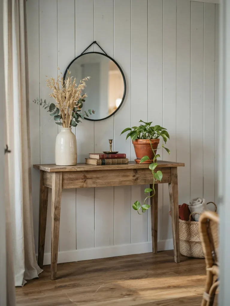 Rustic Reclaimed Wood Console Table