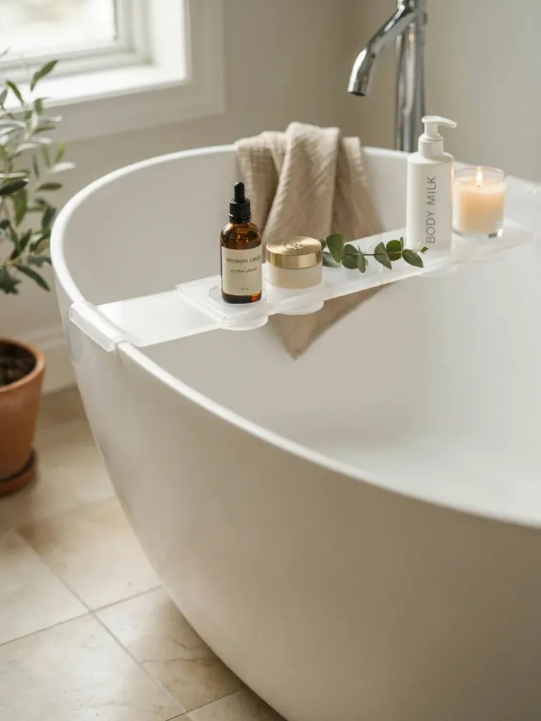 Modern Acrylic Bathtub Caddy