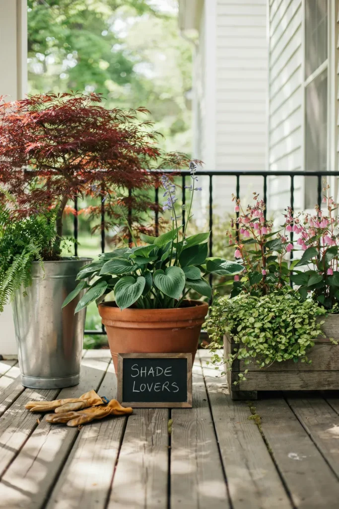Front Porch Planter Ideas for Shade