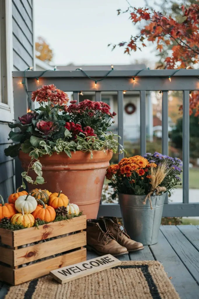 Front Porch Planter Ideas for Fall