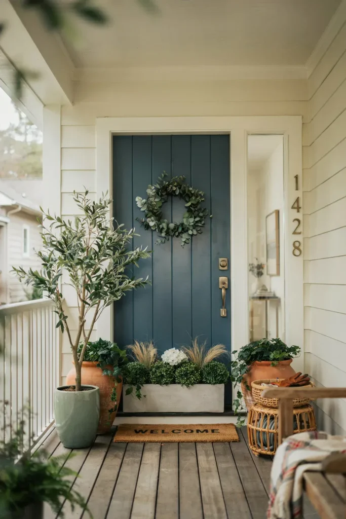Front Porch Planter Ideas with Fake Plants