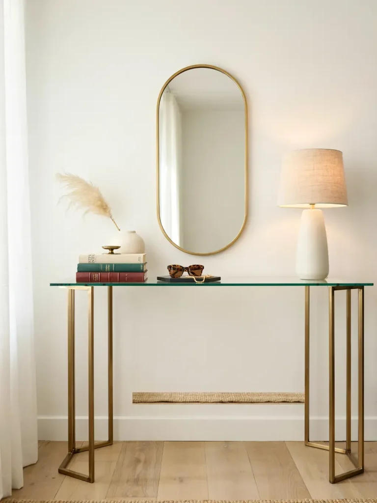 Glass Console Table for Small Rooms