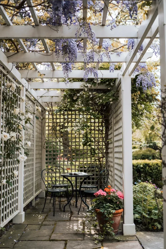 Cascading Pergola-Style Trellis