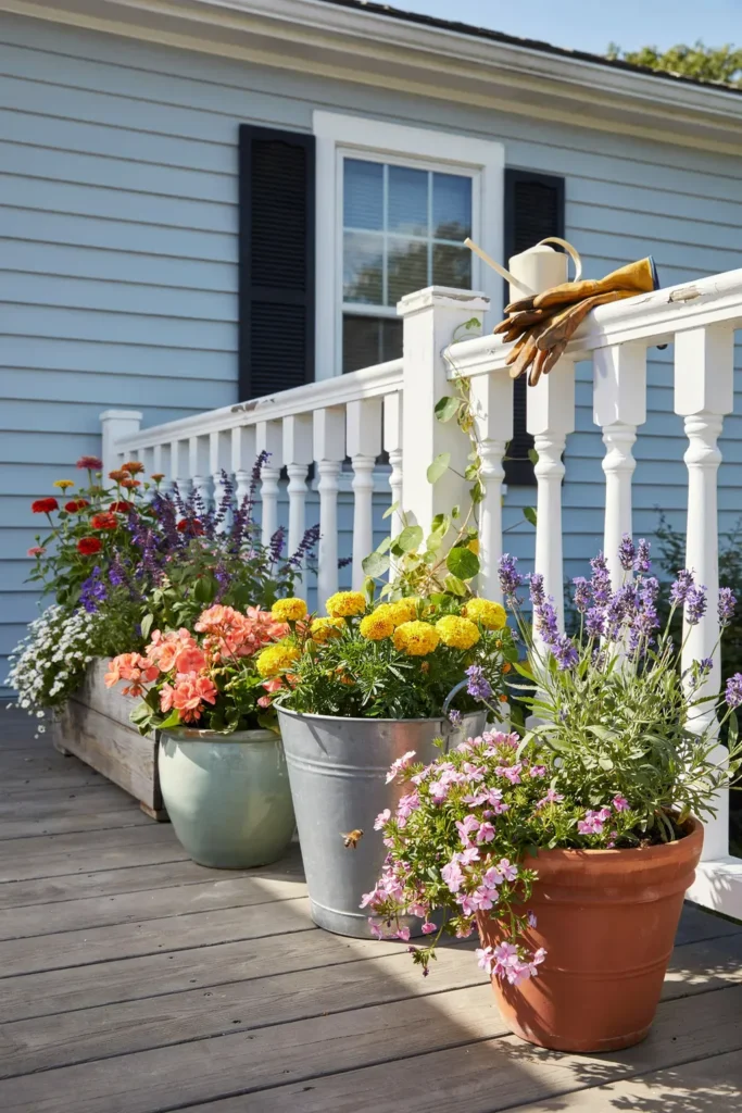 Front Porch Planter Ideas for Full Sun