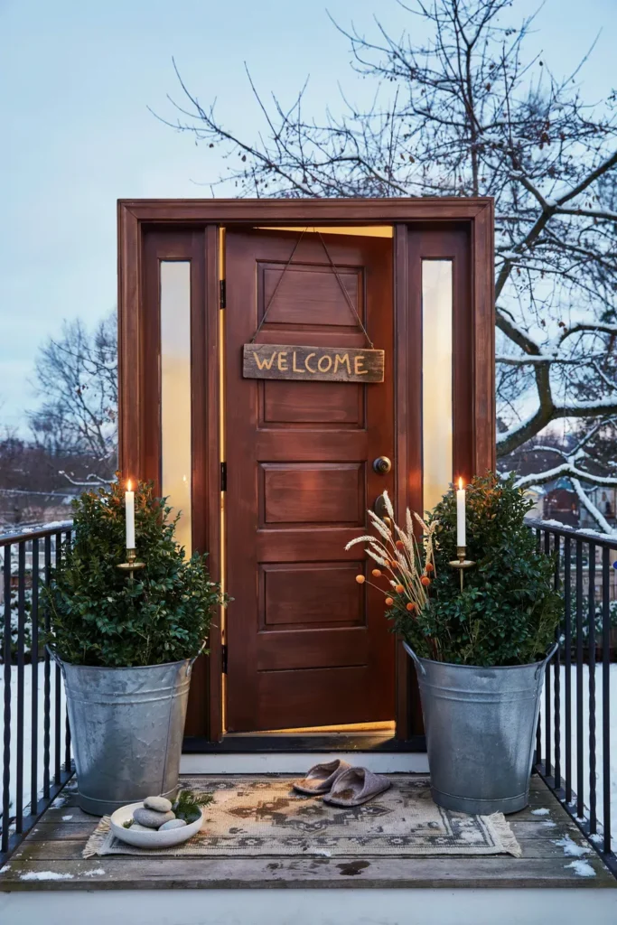 Front Porch Planter Ideas for Winter