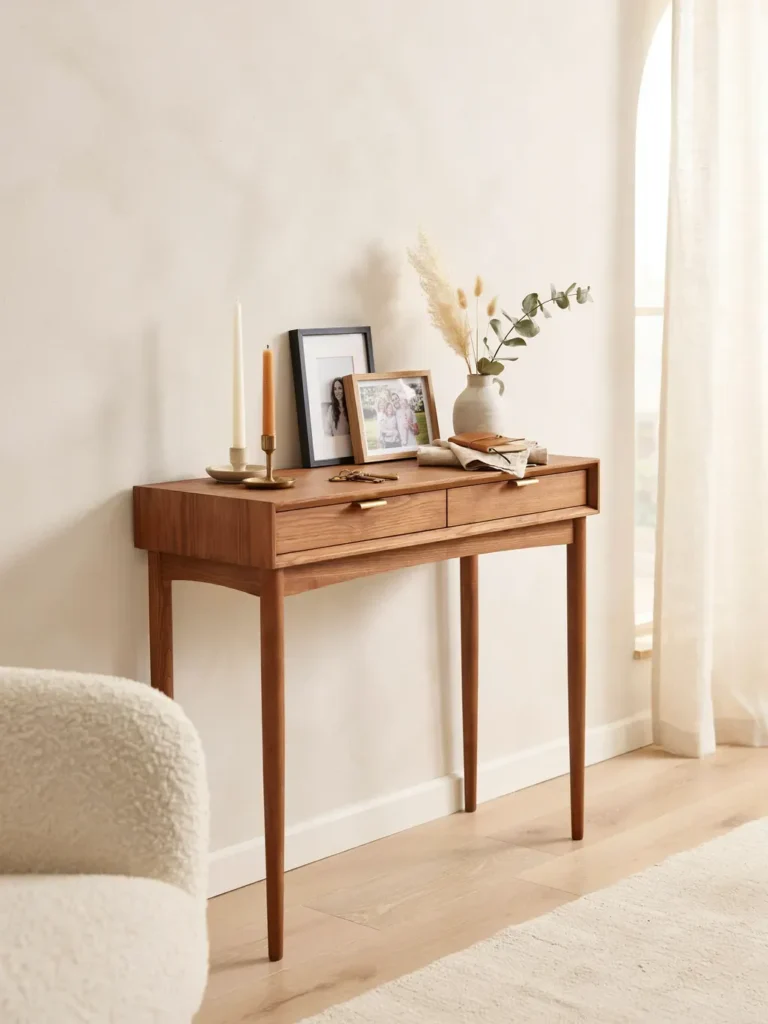 Console Table with Built-In Drawers
