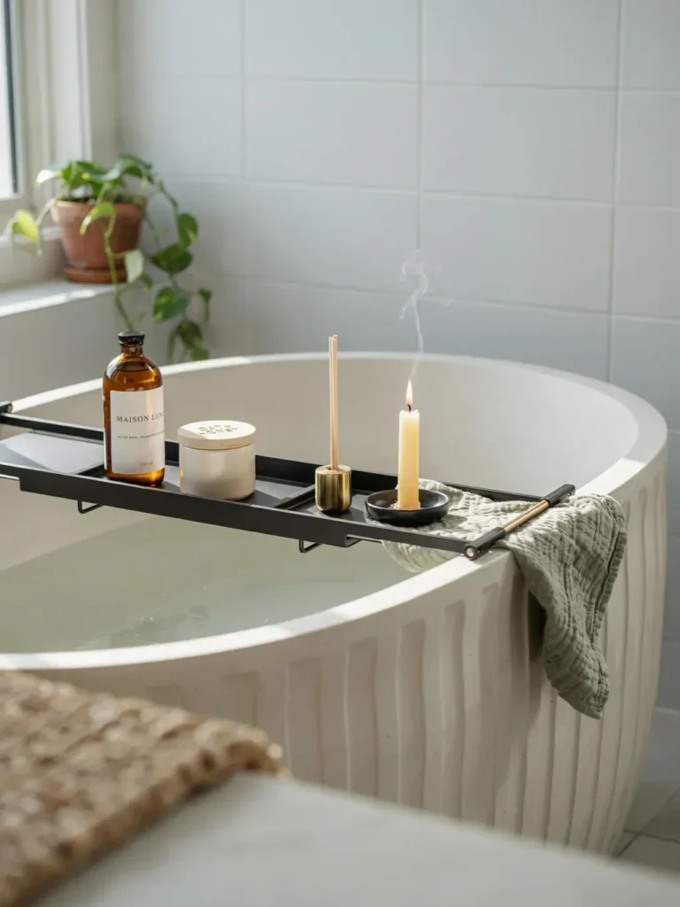 Metal Frame Bath Caddy