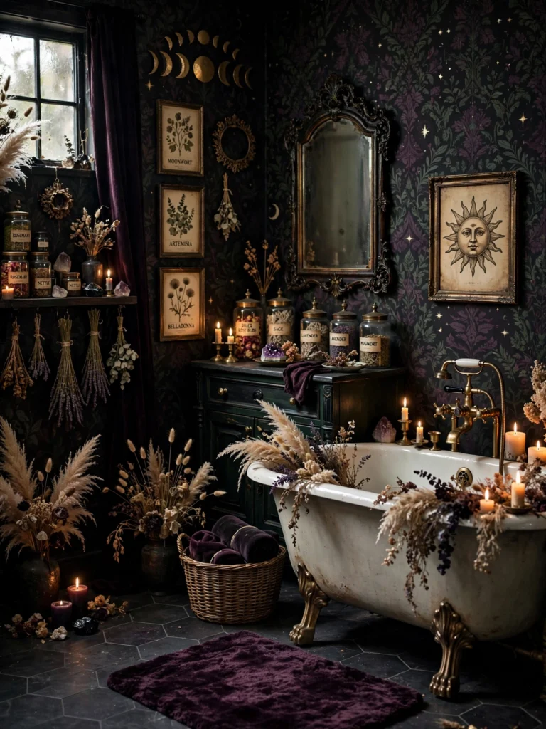 Whimsigoth Bathroom: Moody, Mystical, and a Little Magic