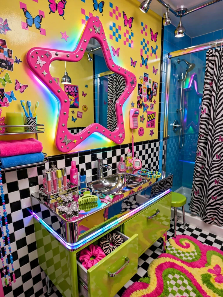 Y2K Bathroom: Bold, Bright, and Nostalgic
