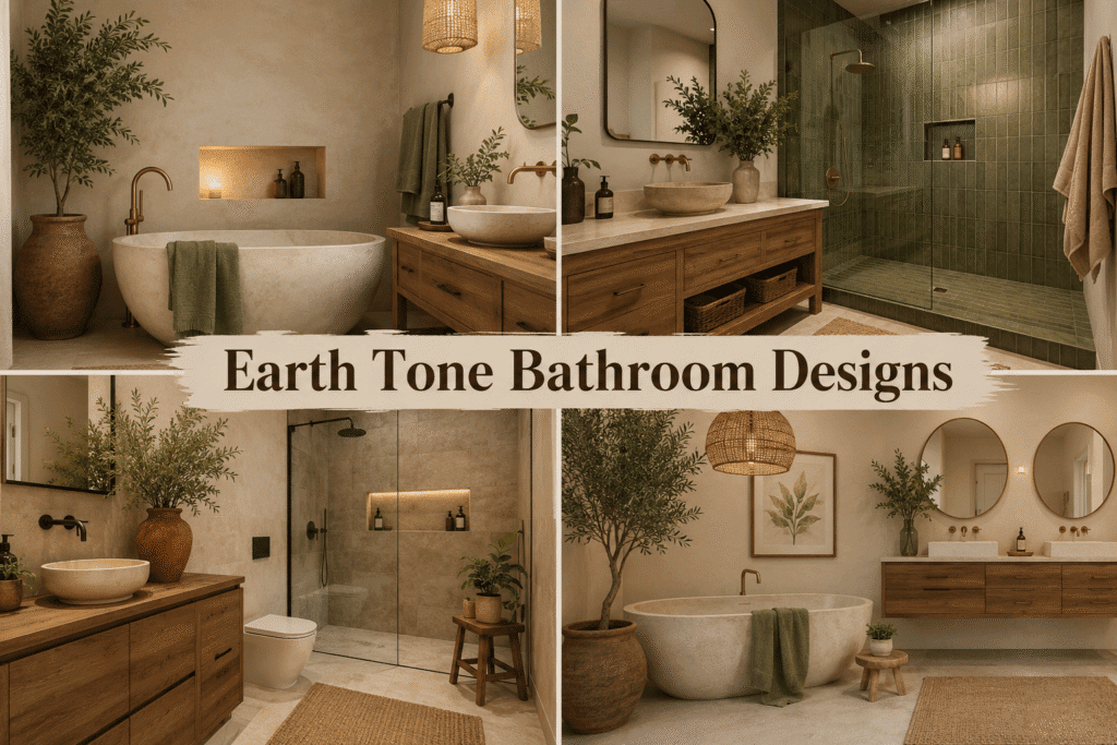 Earth Tone Bathroom Designs
