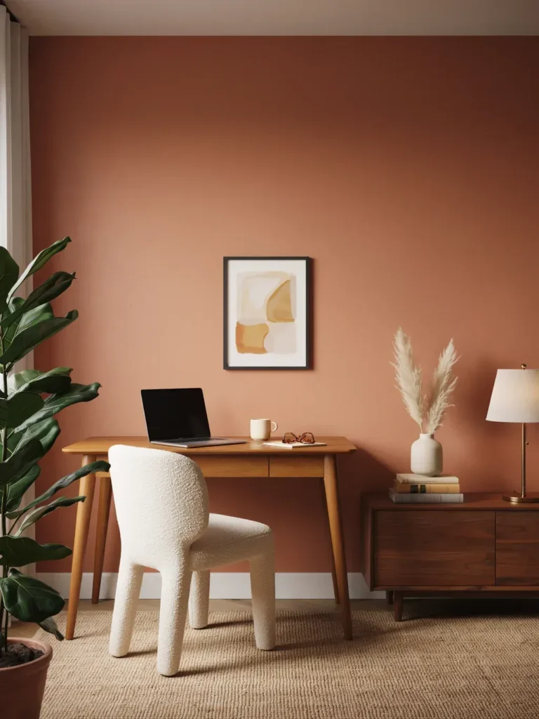 Create a Cozy Office Space With Warm Colors