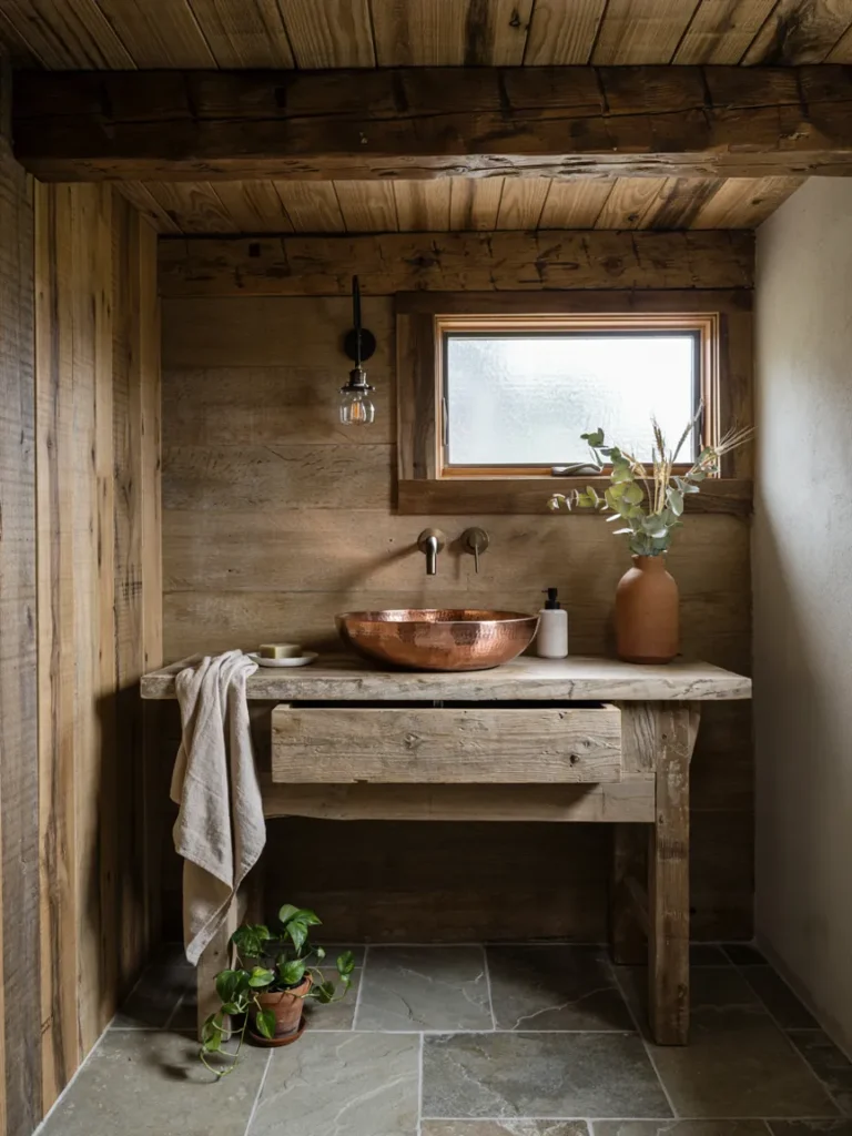 Rustic Bathroom Ideas With Natural Materials