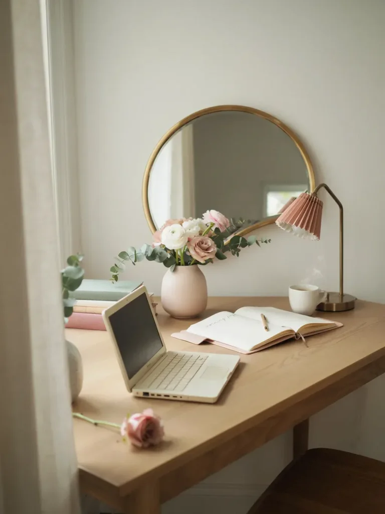 Design Home Office Ideas for Women With Soft Details