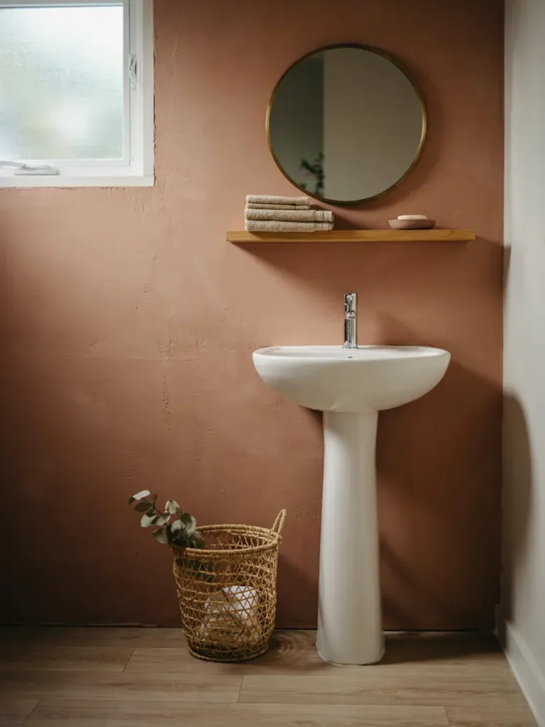 Guest Bathroom Ideas Using Warm Tones