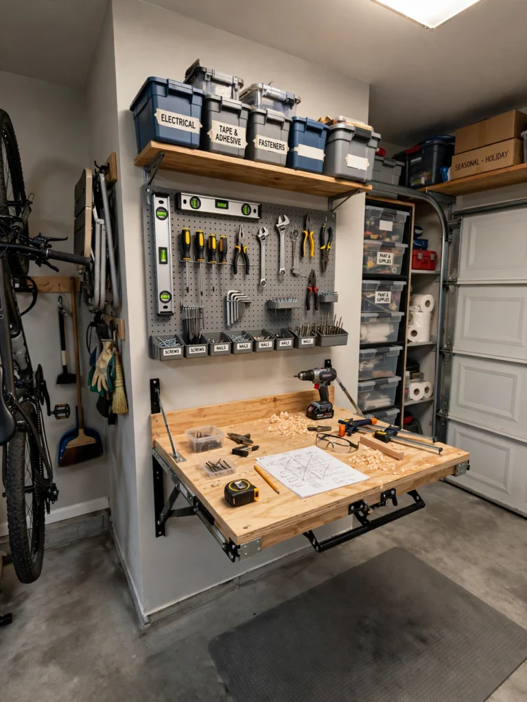 Mount a Fold-Down Workbench