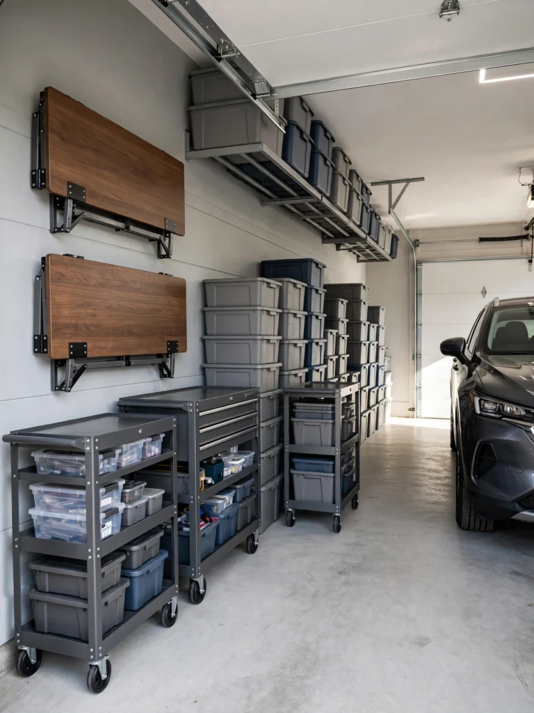 Reserve a Rolling or Foldable Zone for Shared-Use Garages