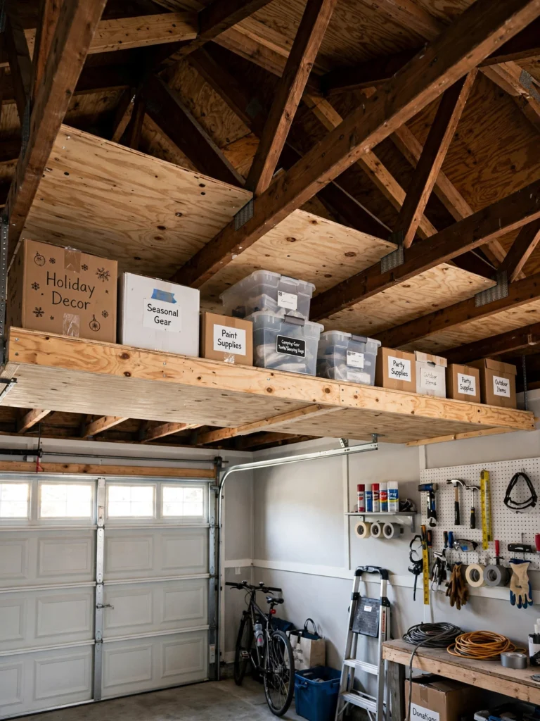 Install Overhead Rafter Storage