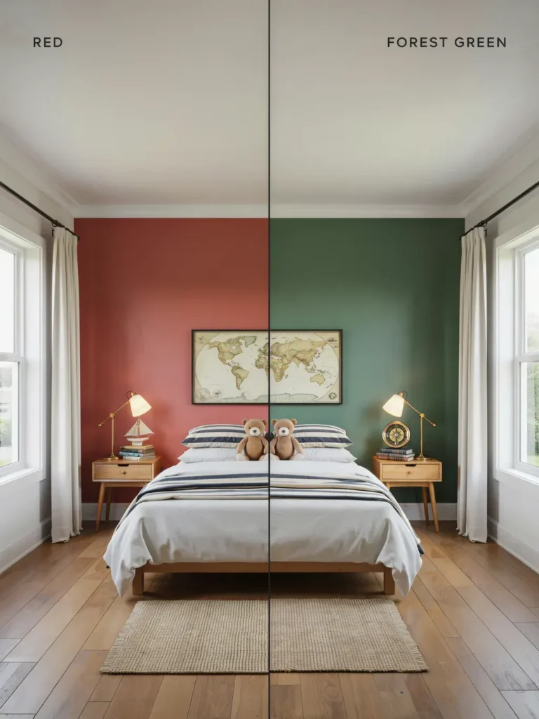 Finish With Bold Red Or Green Accents