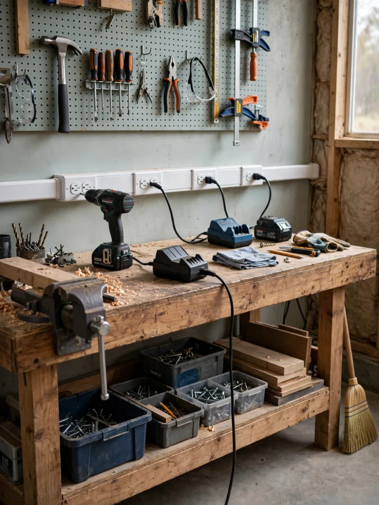 Add Additional Outlets Along the Workbench