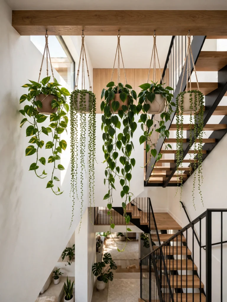 The Hanging Planter Staircase