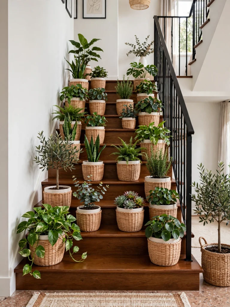  The Color-Coordinated Pot Staircase