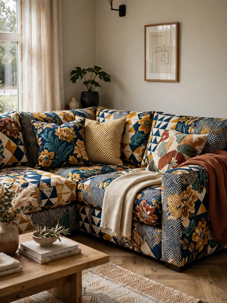 Two-Tone Sectional for Visual Interest