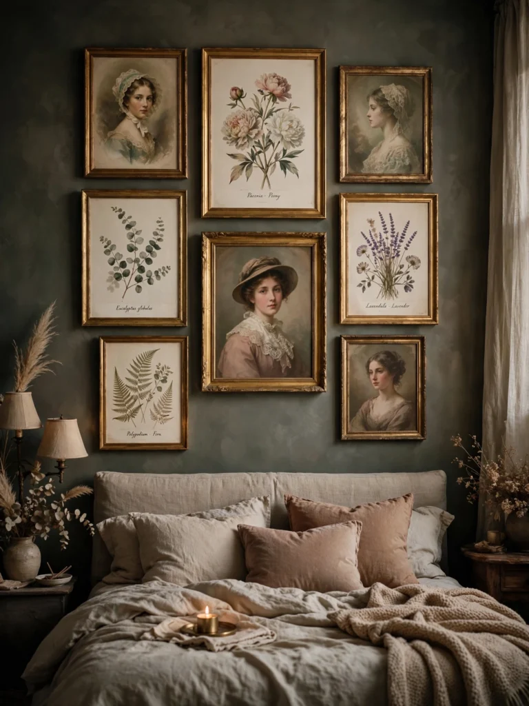 Warm Wood Tones Against Dark Walls