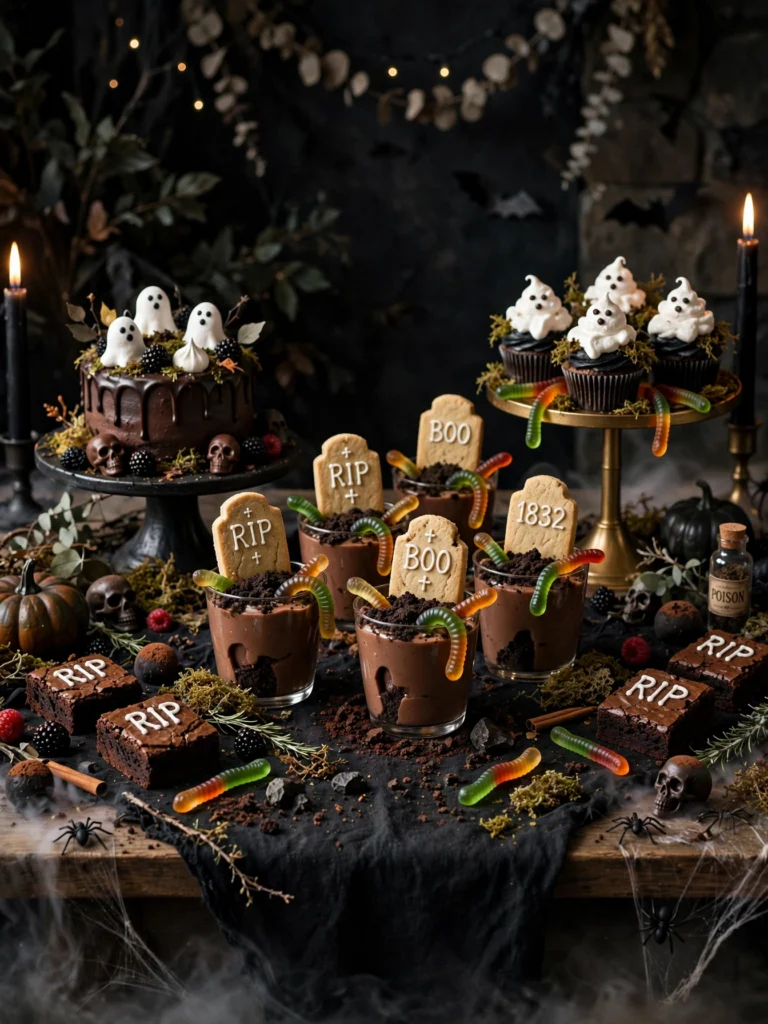 Graveyard-Themed Dessert Table