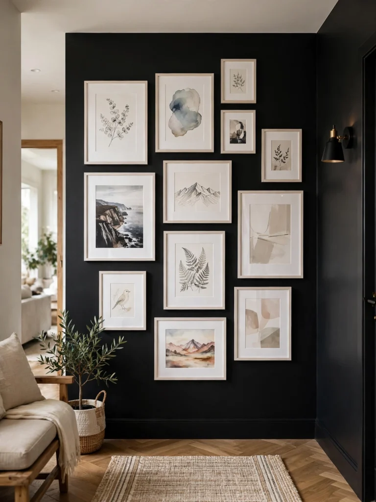 Black Accent Wall in a Nursery or Kids' Room