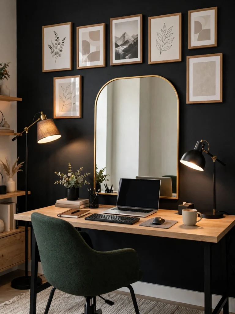 Dark Wall in a Home Office