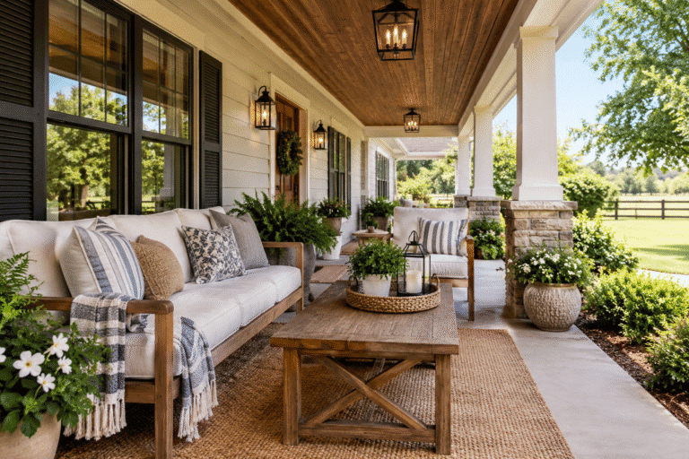 Outdoor Ranch Decor Ideas 21 Ranch House Porch Ideas for Timeless Curb Appeal - Modern House ...