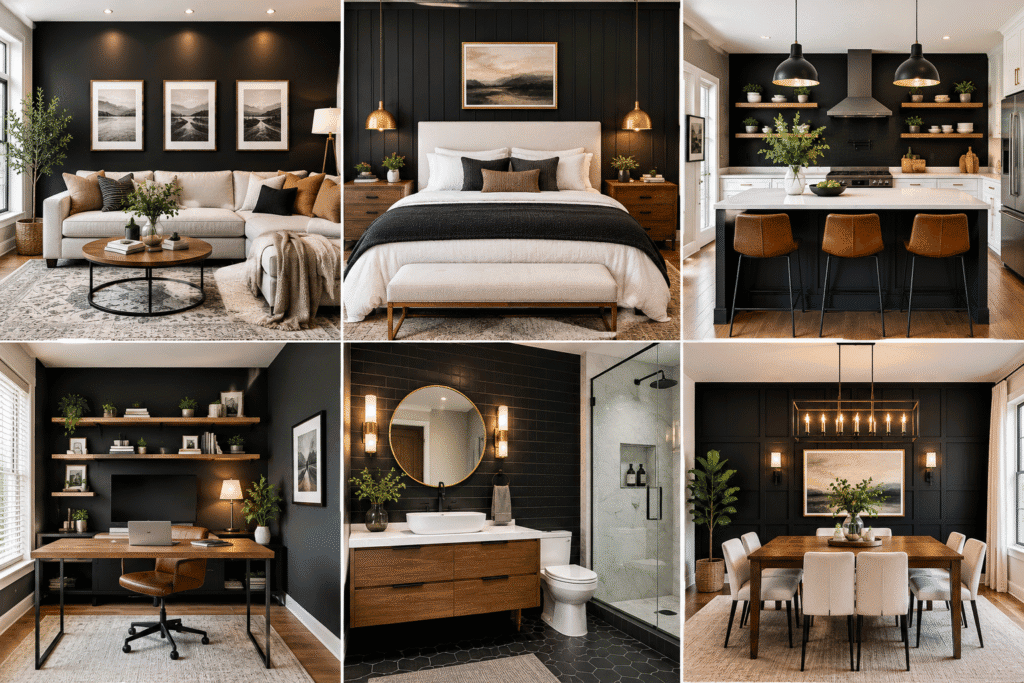 Black Accent Wall Ideas