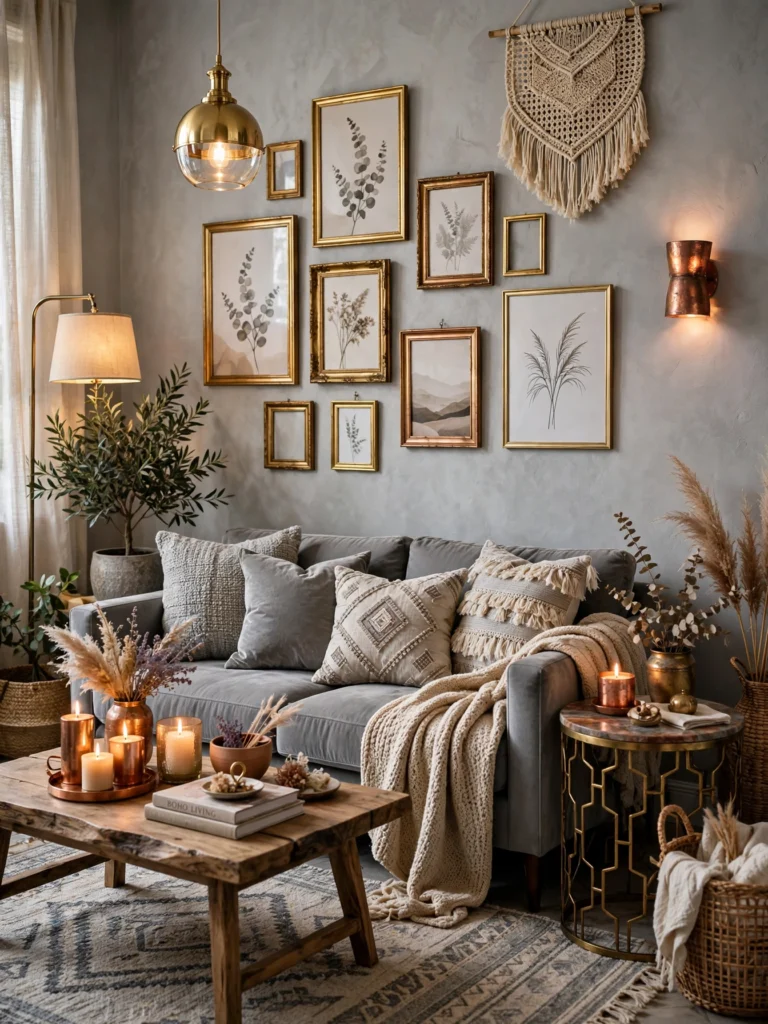 Mixed Metal Accents in Warm Tones